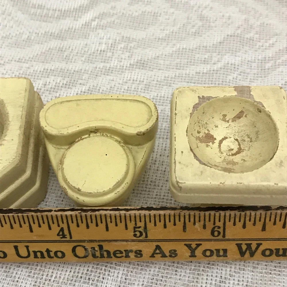 Dollhouse Vintage‎ Wooden 1940's Bathroom Set, Bathtub, Sink, and Toilet